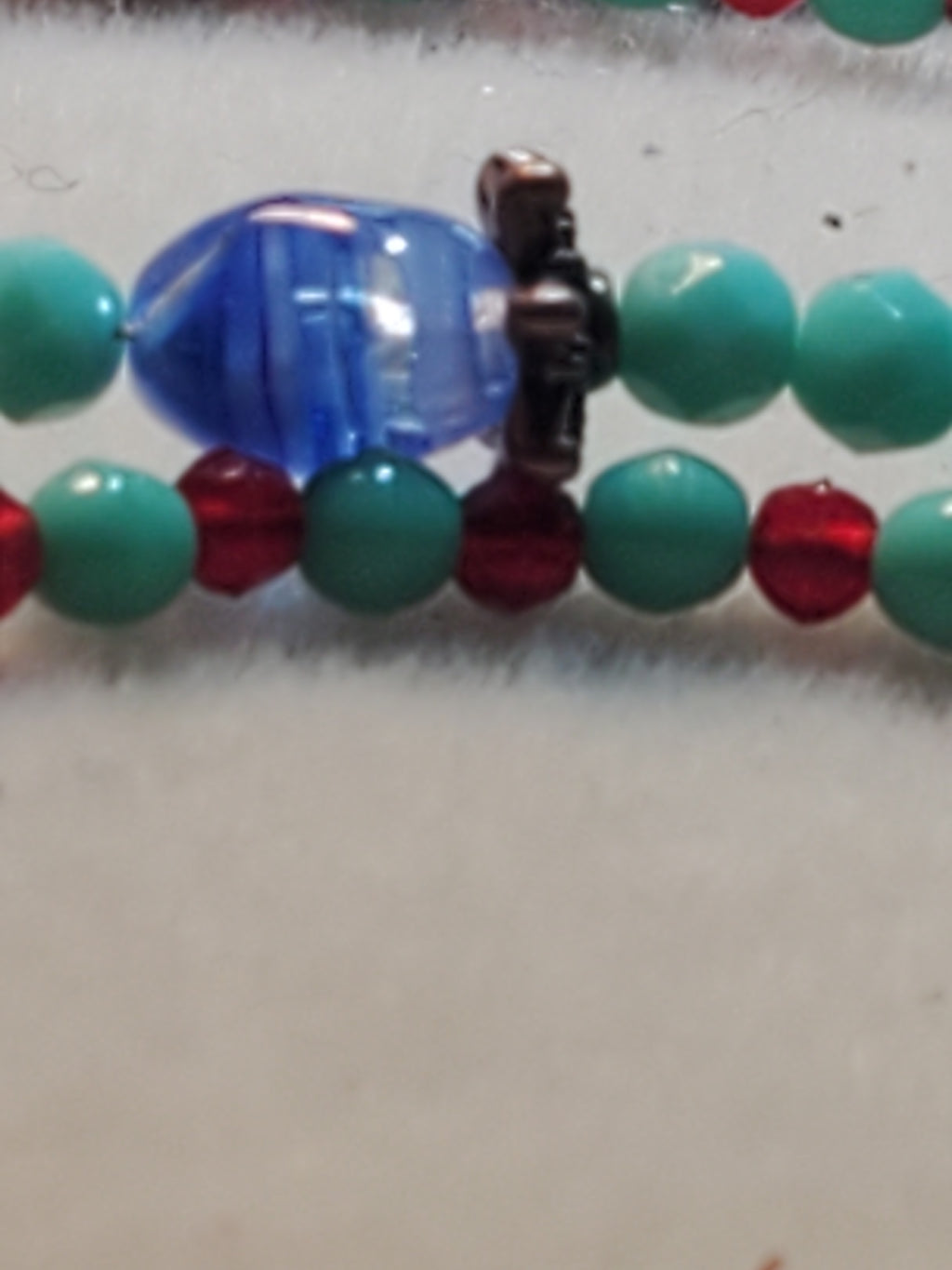 Red floral pendant