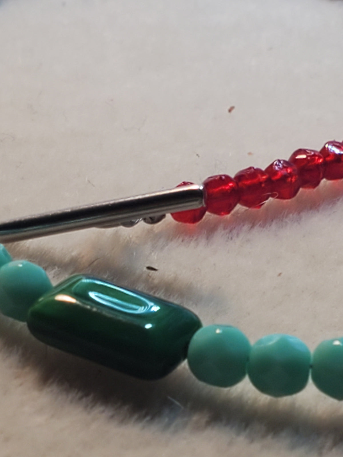 Red floral pendant