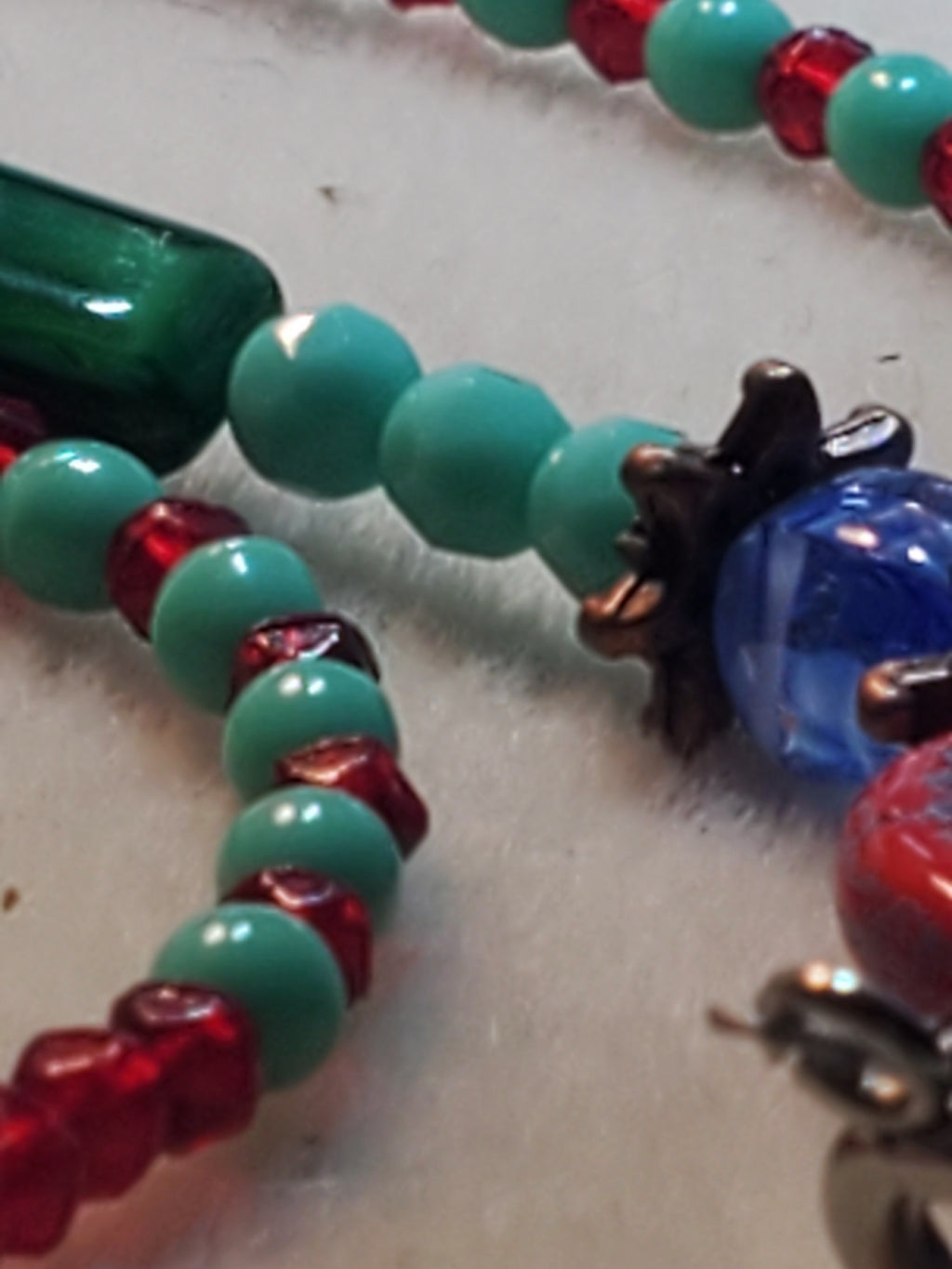 Red floral pendant